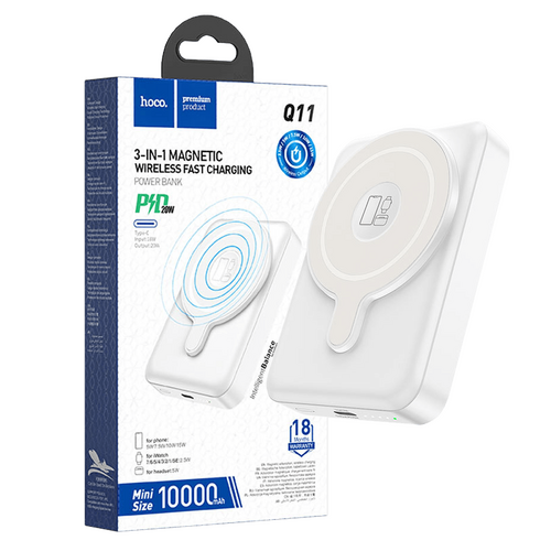 Punjač prijenosni, bežični, magnetic, 10000mAh, PD20W centraltech zepce